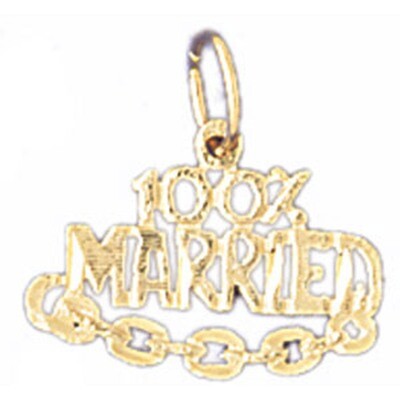 Dazzlers Jewelry 100% Married Pendant Necklace Charm Bracelet in Yellow, White or Rose Gold 10674, …
