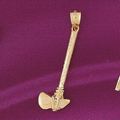 Dazzlers Jewelry Native American Indian Hatchet Pendant Necklace Charm Bracelet in Yellow, White or…