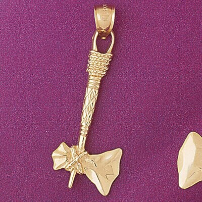Dazzlers Jewelry Native American Indian Hatchet Pendant Necklace Charm Bracelet in Yellow, White or…