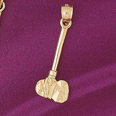 Dazzlers Jewelry Native American Indian Hatchet Pendant Necklace Charm Bracelet in Yellow, White or…