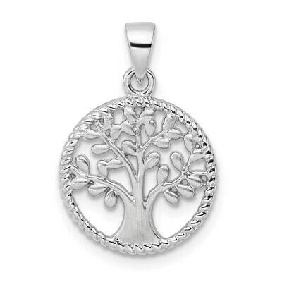 Tree Pendant Sterling Silver Rhodium-Plated QP5526, MPN: QP5526,