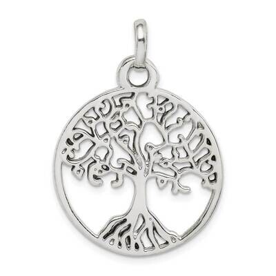 Tree of Life Pendant Sterling Silver Polished QP5288, MPN: QP5288, 886774024097