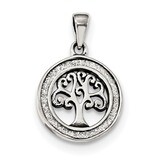 Enamel Glitter Enamel Tree in Circle Pendant Sterling Silver Antiqued QP4906, MPN: QP4906, 88677412…