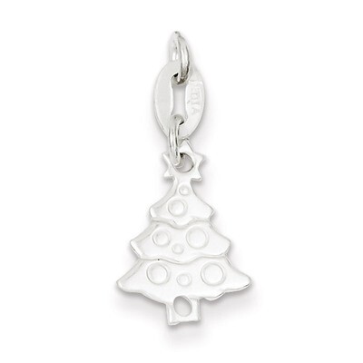 Christmas Tree Charm Sterling Silver Polished QC7578, MPN: QC7578, 883957536620