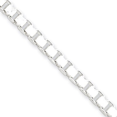 24 Inch 4.5mm Box Chain Sterling Silver QBX100-24, MPN: QBX100-24, 883957904269