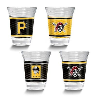 MLB Pittsburgh Pirates 4-piece Shot Glass Set GM26124-PIR, MPN: GM26124-PIR, 737538033759