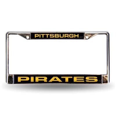 MLB Pittsburgh Pirates Blk Laser Chrome Car License Plate Frames GC7031, MPN: GC7031, 94746402907