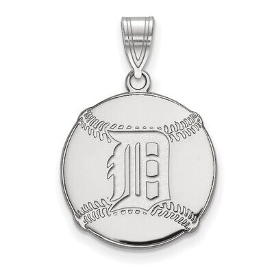 Detroit Tigers Pendant in Baseball Sterling Silver SS018TIG, MPN: SS018TIG, 886774628523