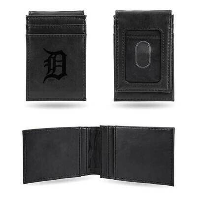 MLB Detroit Tigers Black Faux Leather Front Pocket Wallet GC7396, MPN: GC7396, 767345894625