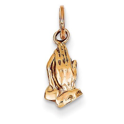 Praying Hands Charm 14k Rose Gold XR771, MPN: XR771, 883957299068