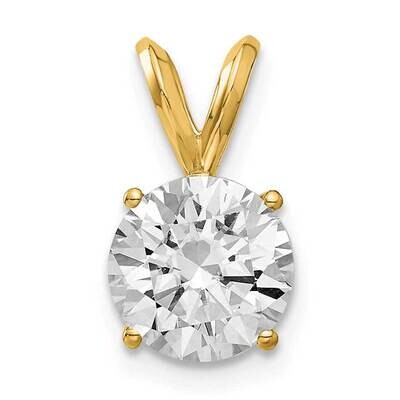 2ct. 8.0mm Round G H I True Light Moissanite Solitaire Pendant 14k Gold YG936-12PDMT, MPN: YG936-12…