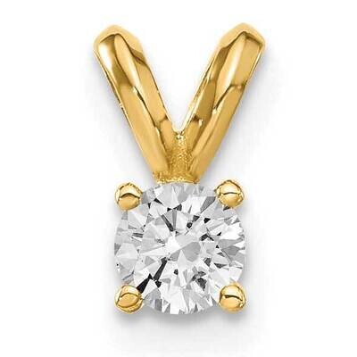 1/4ct. 4.0mm Round G H I True Light Moissanite Solitaire Pendant 14k Gold YG936-3PDMT, MPN: YG936-3…