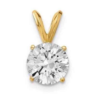 1.5ct. 7.5mm Round G H I True Light Moissanite Solitaire Pendant 14k Gold YG936-11PDMT, MPN: YG936-…