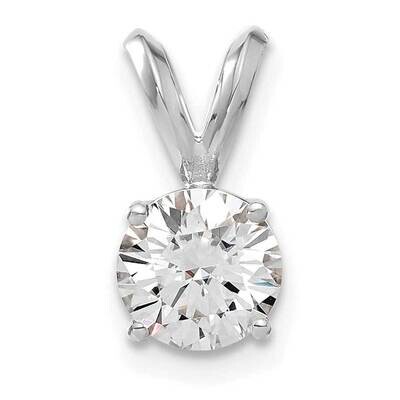 1ct. 6.5mm Round G H I True Light Moissanite Solitaire Pendant 14k White Gold WG936-9PDMT, MPN: WG9…