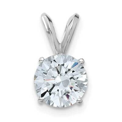 1.50ct. 7.5mm Round D E F Pure Light Moissanite Solitaire Pendant 14k White Gold WG936-11PDMP, MPN:…