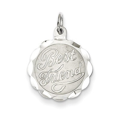 Best Friend Disc Charm Sterling Silver QC2333, MPN: QC2333, 883957529059