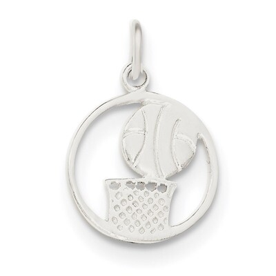 Basketball Pendant Sterling Silver Polished QC8855, MPN: QC8855, 886774760155