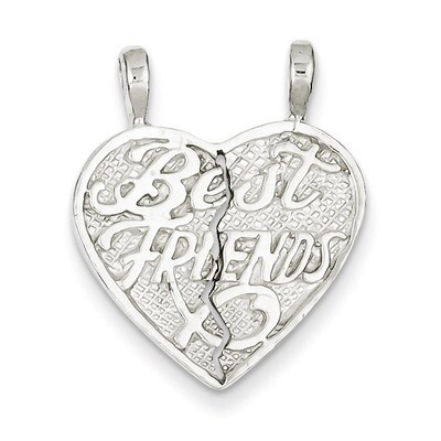 Best Friends 2-piece break apart Heart Charm Sterling Silver QC600, MPN: QC600, 883957913988