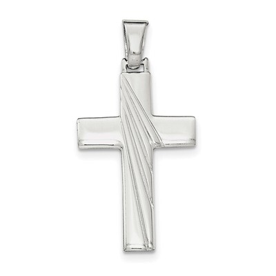 Cross Pendant Sterling Silver Polished QC8178, MPN: QC8178, 191101360367