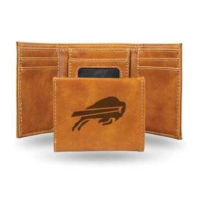 NFL Buffalo Bills Brown Faux Leather Trifold Wallet GC7751, MPN: GC7751, 767345901040