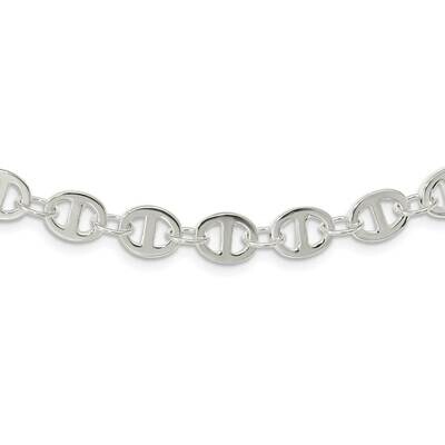 Fancy Link 18 Inch Necklace Sterling Silver Polished QG5968-18, MPN: QG5968-18,