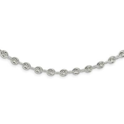Fancy Link Necklace 18 Inch Sterling Silver Polished QG5966-18, MPN: QG5966-18, 191101769832