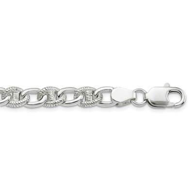 7.5mm Fancy Anchor Chain Necklace 24 Inch Sterling Silver QG686-24, MPN: QG686-24, 886774983608