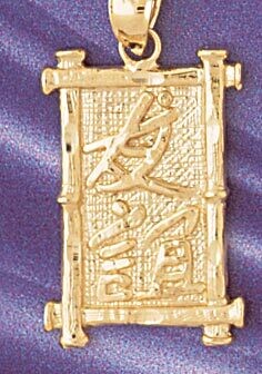 Dazzlers Jewelry Friendship Chinese Sign Pendant Necklace Charm Bracelet in Yellow, White or Rose G…