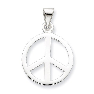 Peace Sign Pendant Sterling Silver QP1818, MPN: QP1818, 883957140667