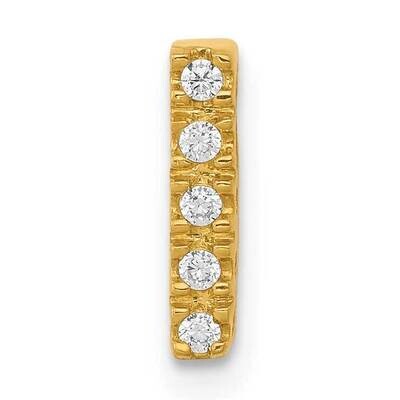 Initial I Charm 14k Gold Diamond PM5221I-005-YA, MPN: PM5221I-005-YA, 191101543838