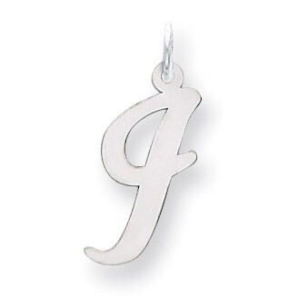 Large Script Initial I Charm 14k white Gold YC663I, MPN: YC663I, 883957030562