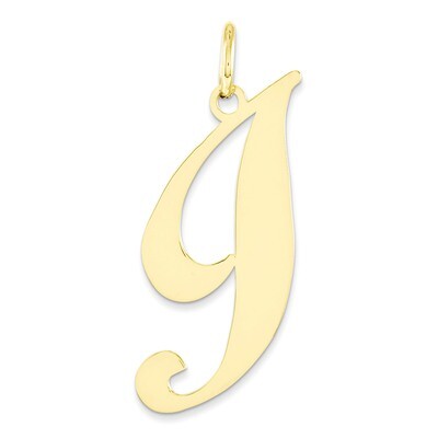 Initial I Charm 14k Gold Large Fancy Script YC654I, MPN: YC654I, 886774136974