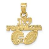 I Heart Football Charm 10k Gold 10D4294, MPN: 10D4294,