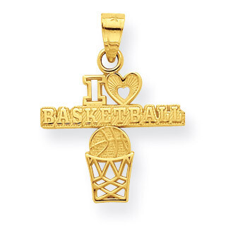 I Love Basketball Charm 10k Gold 10C1032, MPN: 10C1032, 886774018959