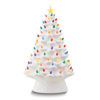 Nostalgic White Ceramic 18 Inch Christmas Tree GM24803, MPN: GM24803, 51053196530