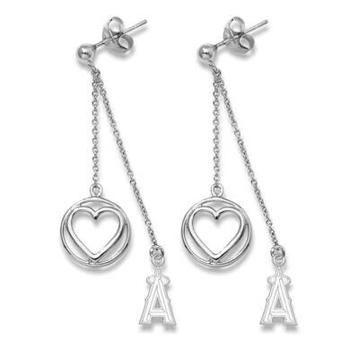 MLB Los Angeles Angels Beloved Heart Earrings Sterling Silver ANG013BLERD-SS, MPN: ANG013BLERD-SS, …
