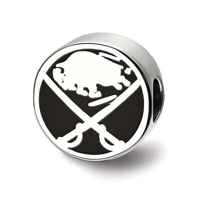 Buffalo Sabres Buffalo with Swords on Hockey Puck Enameled Logo Bead Sterling Silver SS500SAB, MPN:…