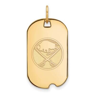 Buffalo Sabres Small Dog Tag Gold-plated Sterling Silver GP025SAB, MPN: GP025SAB, 191101154379