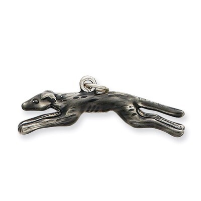 Greyhound Dog Charm Sterling Silver Enameled QC6461, MPN: QC6461, 886774373850