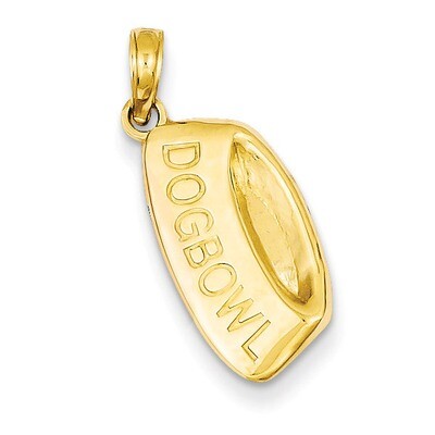 Dog Bowl Pendant 14k Gold D4228, MPN: D4228, 637218141104