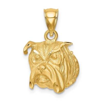 Dog Face Pendant 14k Gold Diamond-cut C4617, MPN: C4617, 883957606330