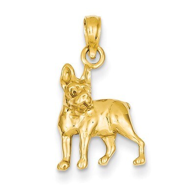 Boston Terrier Dog Pendant 14k Gold K3425, MPN: K3425, 637218000425
