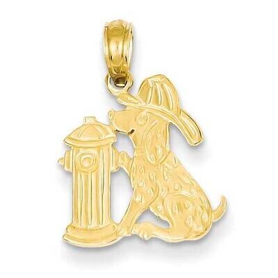 Fire Hydrant &amp; Dog Pendant 14k Gold K2834, MPN: K2834, 637218015559