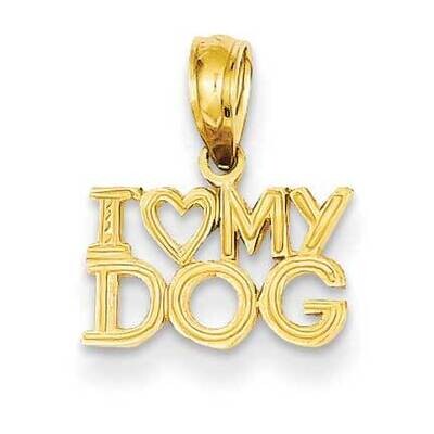 I Heart My Dog Pendant 14k Gold K3423, MPN: K3423, 637218025022