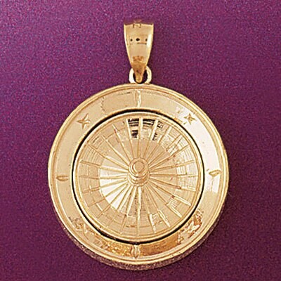 Dazzlers Jewelry Vegas Roulette Pendant Necklace Charm Bracelet in Yellow, White or Rose Gold 5353,…