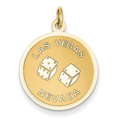 Las Vegas Disc Charm 14k Gold A2982, MPN: A2982, 886774086446