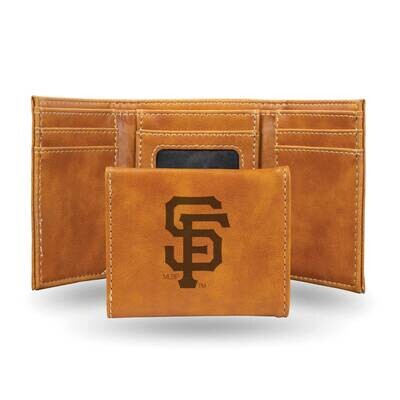 MLB San Francisco Giants Brown Faux Leather Trifold Wallet GC7671, MPN: GC7671, 767345898692