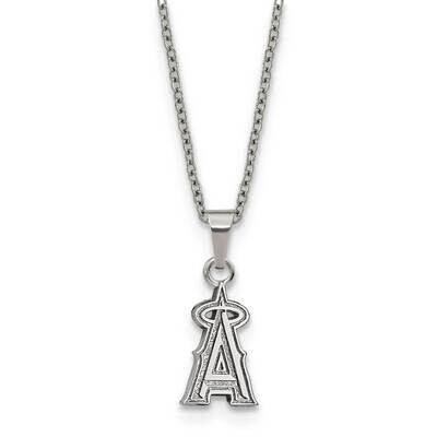 MLB Los Angeles Angels Pendant On 2 inch Extender Necklac Stainless Steel ST516ANG, MPN: ST516ANG, …