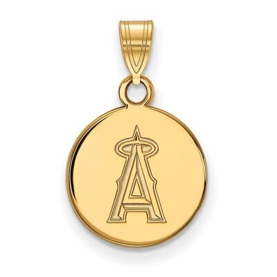 Los Angeles Angels Small Disc Pendant 14k Yellow Gold 4Y011ANG, MPN: 4Y011ANG, 886774870861