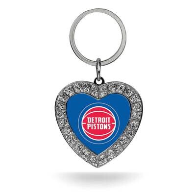 NBA Detroit Pistons Rhinestone Heart Key Ring GC7908, MPN: GC7908, 767345428745